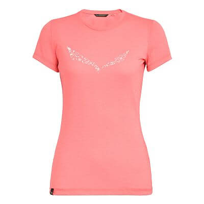 Salewa Solid Dry W SS Tee shell pink melange