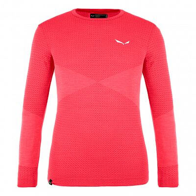 Salewa Zebru Medium Warm AMR K L/S Tee fluo coral