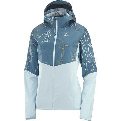 Salomon Agile FZ Hoodie W mallard blue/ao/cristal