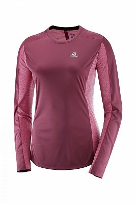 SALOMON Agile LS Tee W fig/beet red