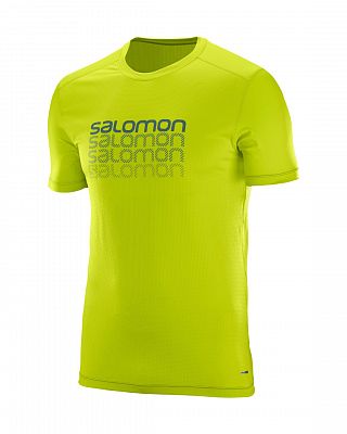 SALOMON Cosmic Logo SS Tee M lime punch