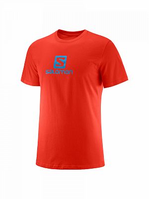 SALOMON Coton Logo SS Tee M fiery red