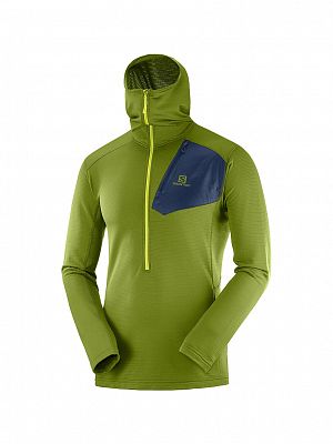 SALOMON Grid HZ Mid Hoodie M avocado/night sky