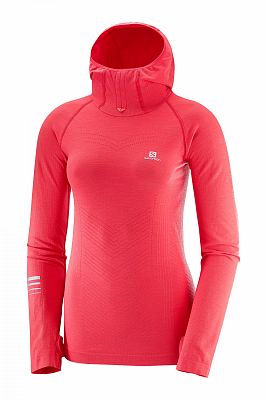 SALOMON Lightning Pro LS Hoodie W hibiscus