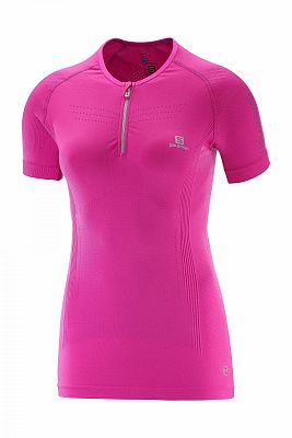 Salomon Lightning Pro SS Zip TEE W rose violet