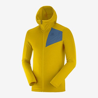 Salomon Outline FZ Hoodie M lemon curry