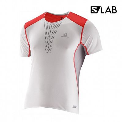 SALOMON S-LAB Sense Tee M white/racing red/alu