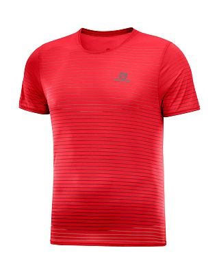 SALOMON Sense TEE M goji berry/red dahlia