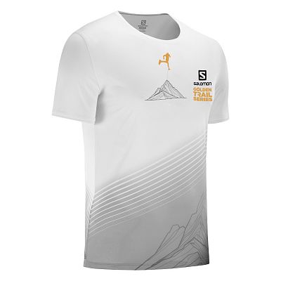 Salomon Sense Tee M white/black/autumn blaze