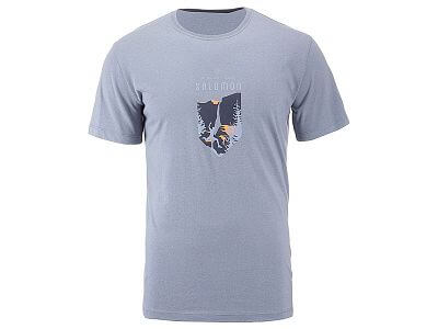 SALOMON X ALP Graphic SS Tee M flint