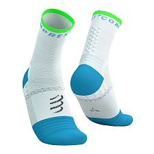 Compressport Pro Marathon Socks V2.0 white / norse blue / neon green
