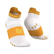Compressport Pro Racing Socks V4.0 Run Low white/sunflower
