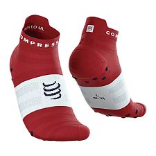 Compressport Pro Racing Socks V4.0 Ultralight Run Low pompeian red/white