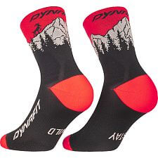 Dynafit Traverse Mid Socks black out/ultra coral