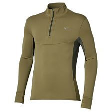 Mizuno Active Warmalite Half Zip Long Sleeve Top M martini olive