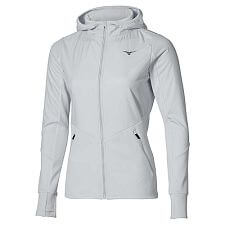 Mizuno Active Warmalite Hybrid Full Zip Hooded Long Sleeve Top W cloudscape