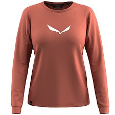 Salewa Solid Logo Dry L/S Tee W etruscan red